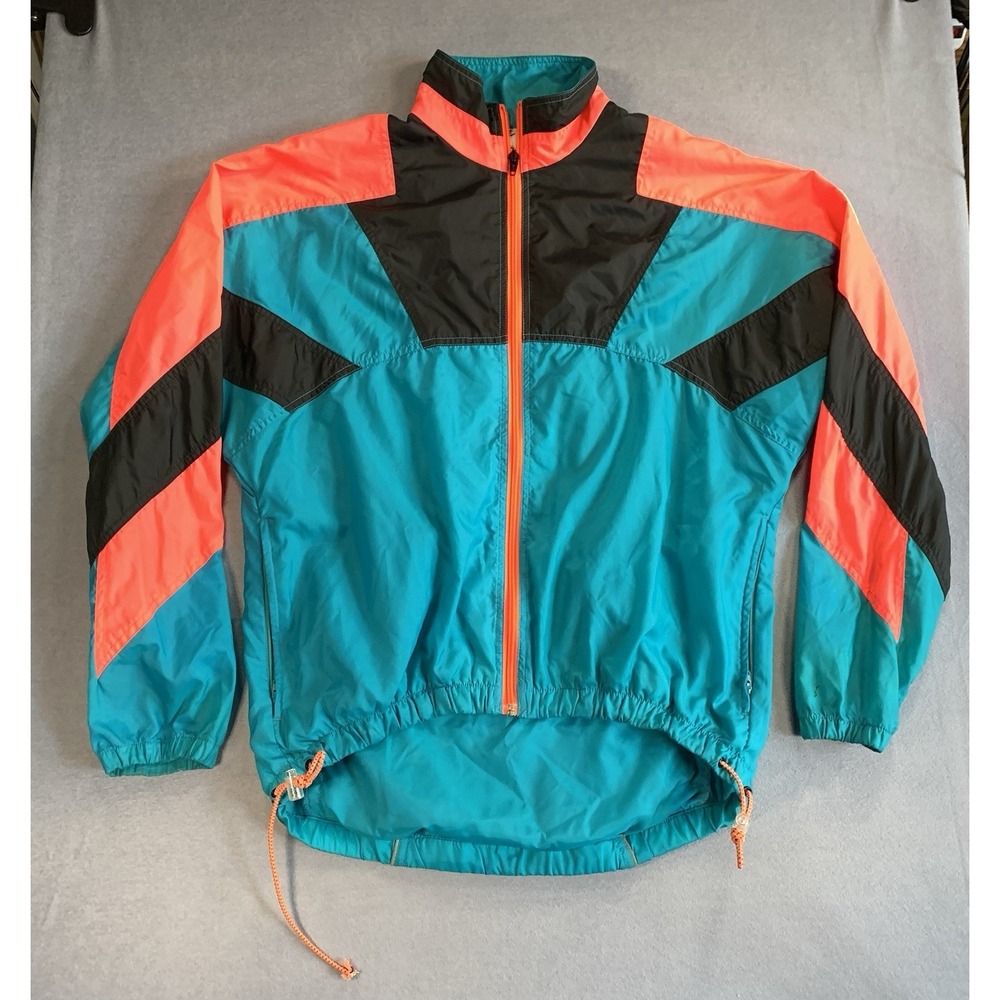Nike Echelon Vtg 90s Hot Pink Color Block Nylon Windbreaker Jacket Men's Small